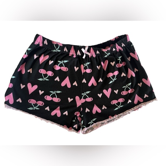 Pink and Black Heart Cherry Pajama Set - Picture 3 of 9